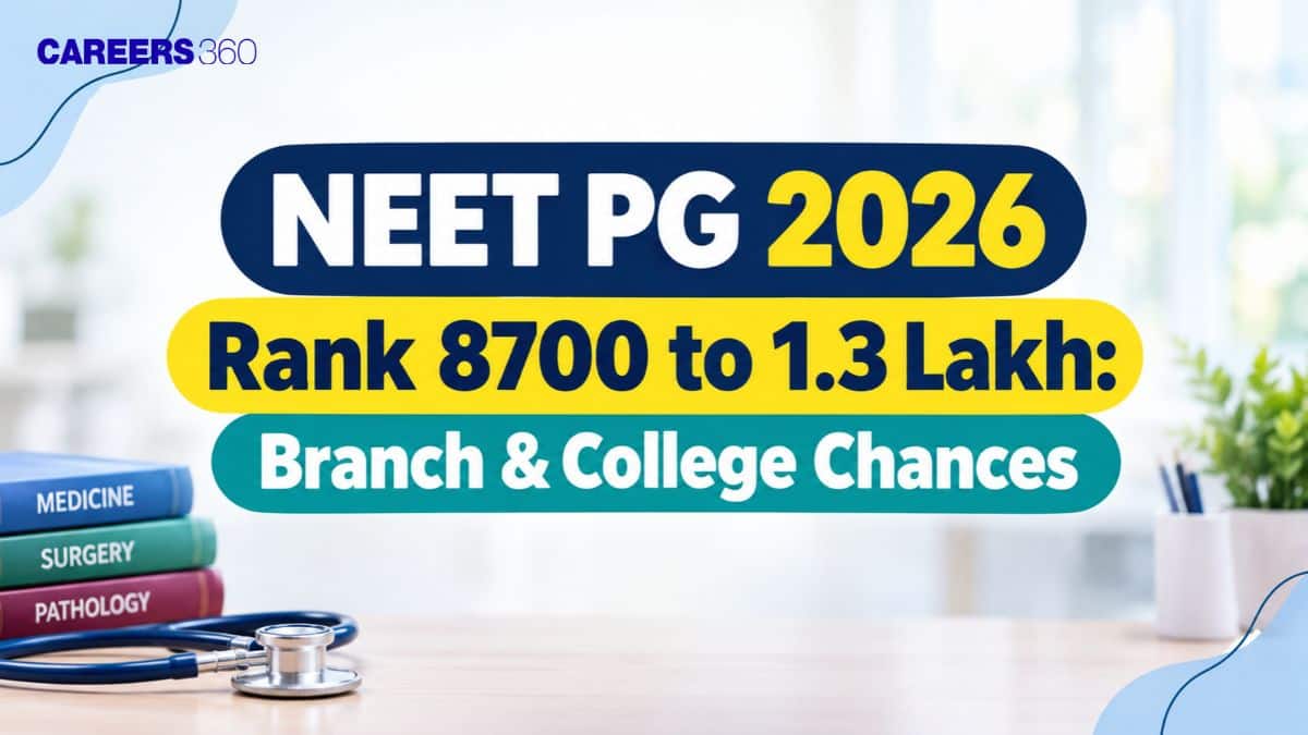NEET PG 2026 Rank 8700 to 1.3 Lakh: Branch & College Chances